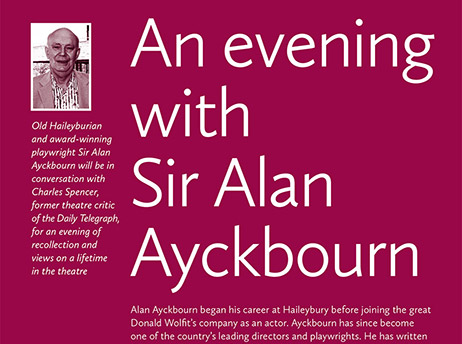Evening with Sir Alan Ayckbourn 6 Feb 7.30 FREE