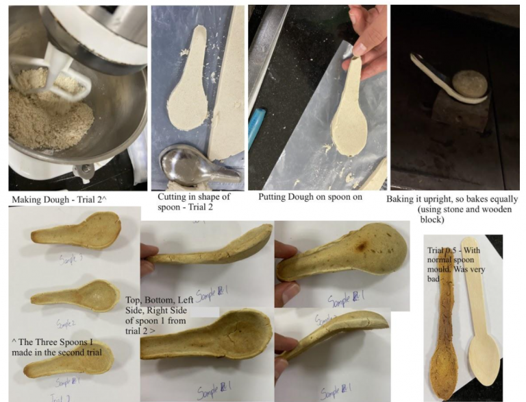 Cutlery creations Upper Sixth pupil makes edible cutlery in a bid to