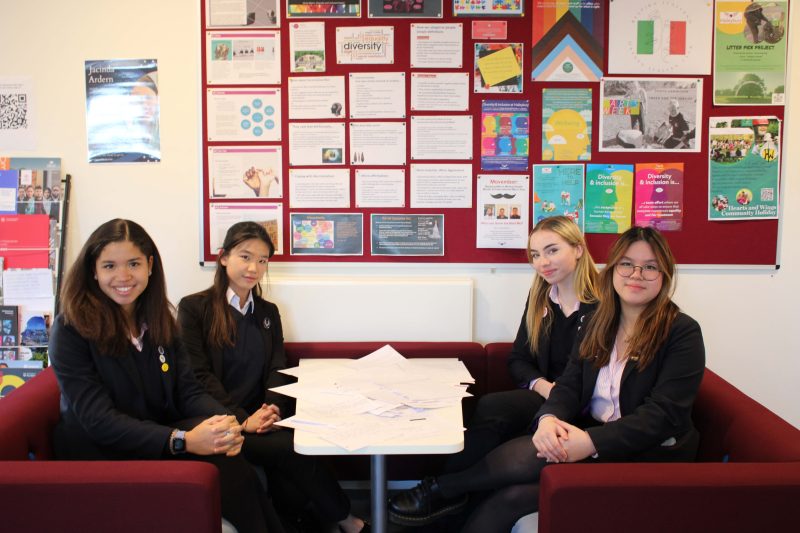Sixth Form pupils Wendy, Luna, Ellie and Allyson deliver over 120 pupil letters as part of Amnesty International’s ‘Write for Rights’ campaign